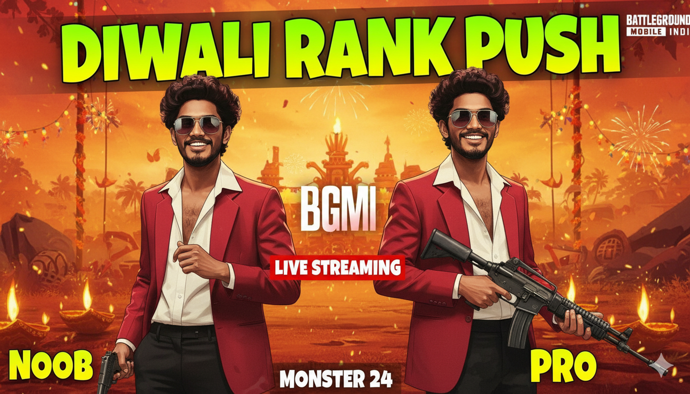 BGMI Diwali Rank Push design work